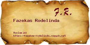 Fazekas Rodelinda névjegykártya